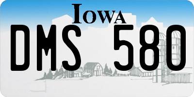 IA license plate DMS580