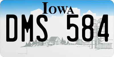 IA license plate DMS584