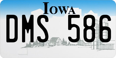 IA license plate DMS586