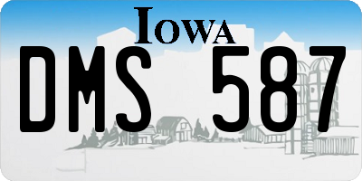 IA license plate DMS587