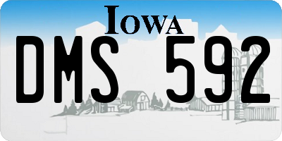 IA license plate DMS592