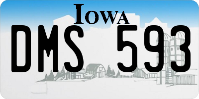 IA license plate DMS593