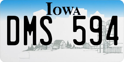 IA license plate DMS594