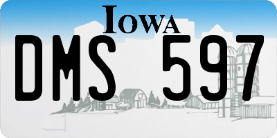 IA license plate DMS597