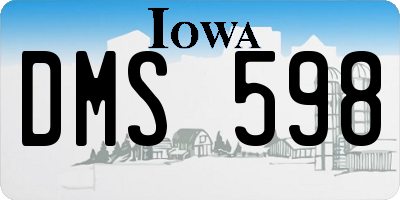 IA license plate DMS598