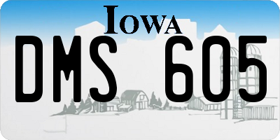 IA license plate DMS605