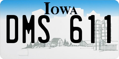 IA license plate DMS611