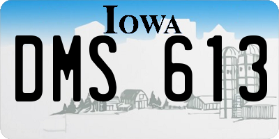 IA license plate DMS613