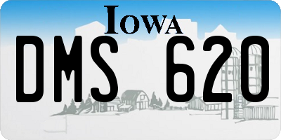 IA license plate DMS620