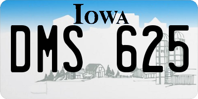 IA license plate DMS625