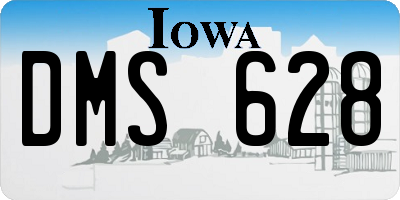 IA license plate DMS628