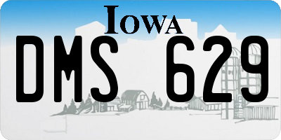 IA license plate DMS629