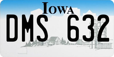IA license plate DMS632