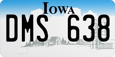 IA license plate DMS638