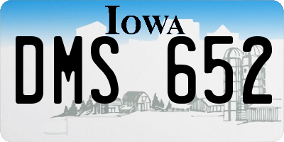 IA license plate DMS652