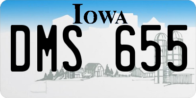 IA license plate DMS655