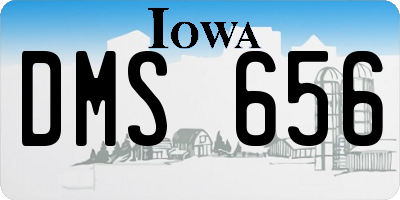 IA license plate DMS656