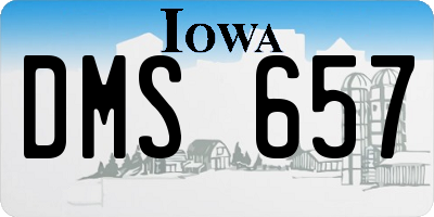 IA license plate DMS657