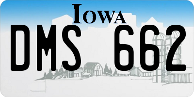 IA license plate DMS662
