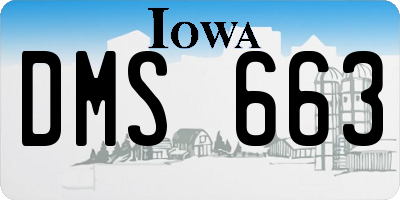 IA license plate DMS663