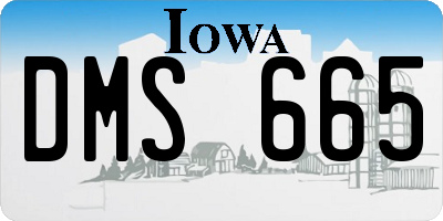 IA license plate DMS665