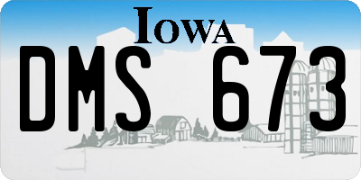 IA license plate DMS673