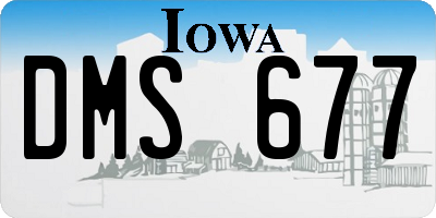 IA license plate DMS677