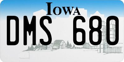 IA license plate DMS680