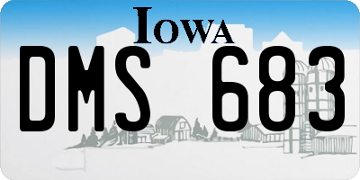 IA license plate DMS683