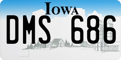 IA license plate DMS686