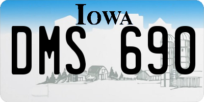 IA license plate DMS690