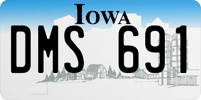 IA license plate DMS691