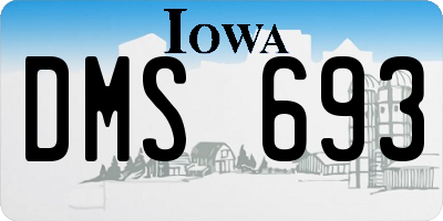 IA license plate DMS693
