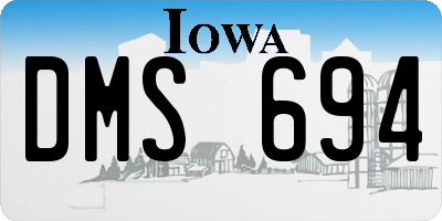 IA license plate DMS694