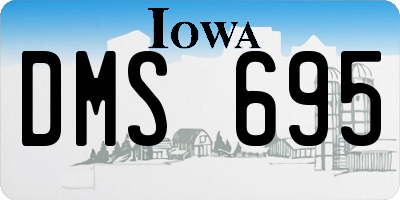 IA license plate DMS695