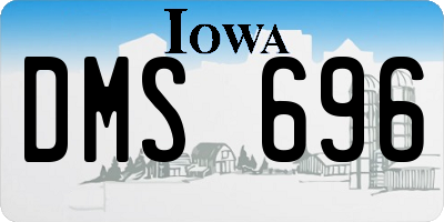 IA license plate DMS696