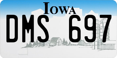 IA license plate DMS697
