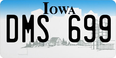 IA license plate DMS699