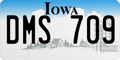 IA license plate DMS709
