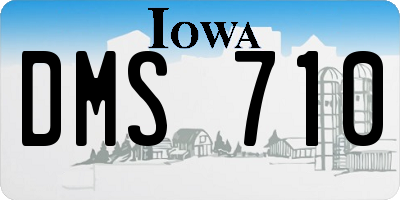 IA license plate DMS710