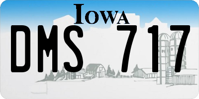 IA license plate DMS717