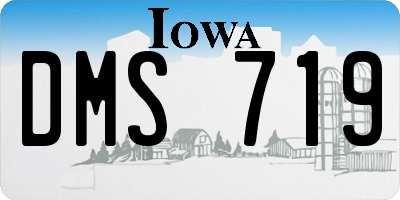 IA license plate DMS719