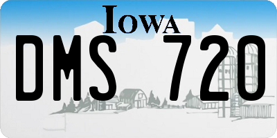 IA license plate DMS720