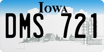 IA license plate DMS721
