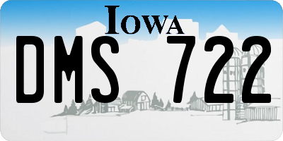 IA license plate DMS722