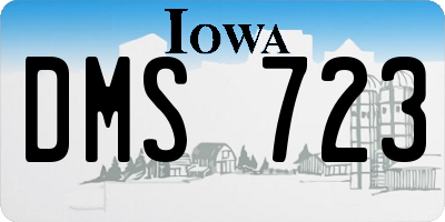 IA license plate DMS723