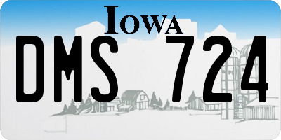 IA license plate DMS724