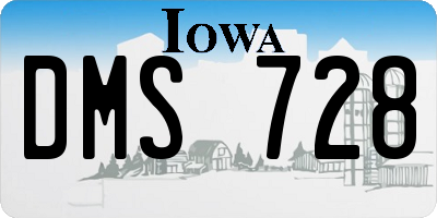 IA license plate DMS728