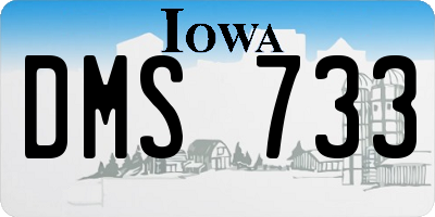 IA license plate DMS733
