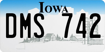 IA license plate DMS742
